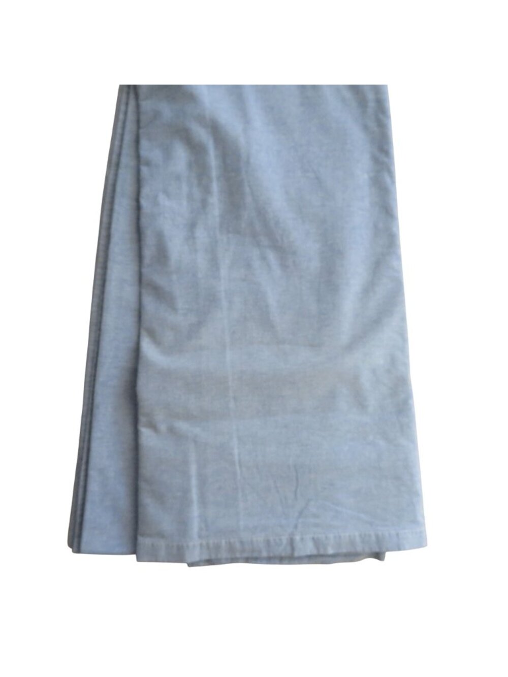 Vintage Ralph Lauren Home King Flat Sheet Chambray Blue Cotton Made In USA